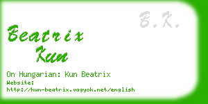 beatrix kun business card